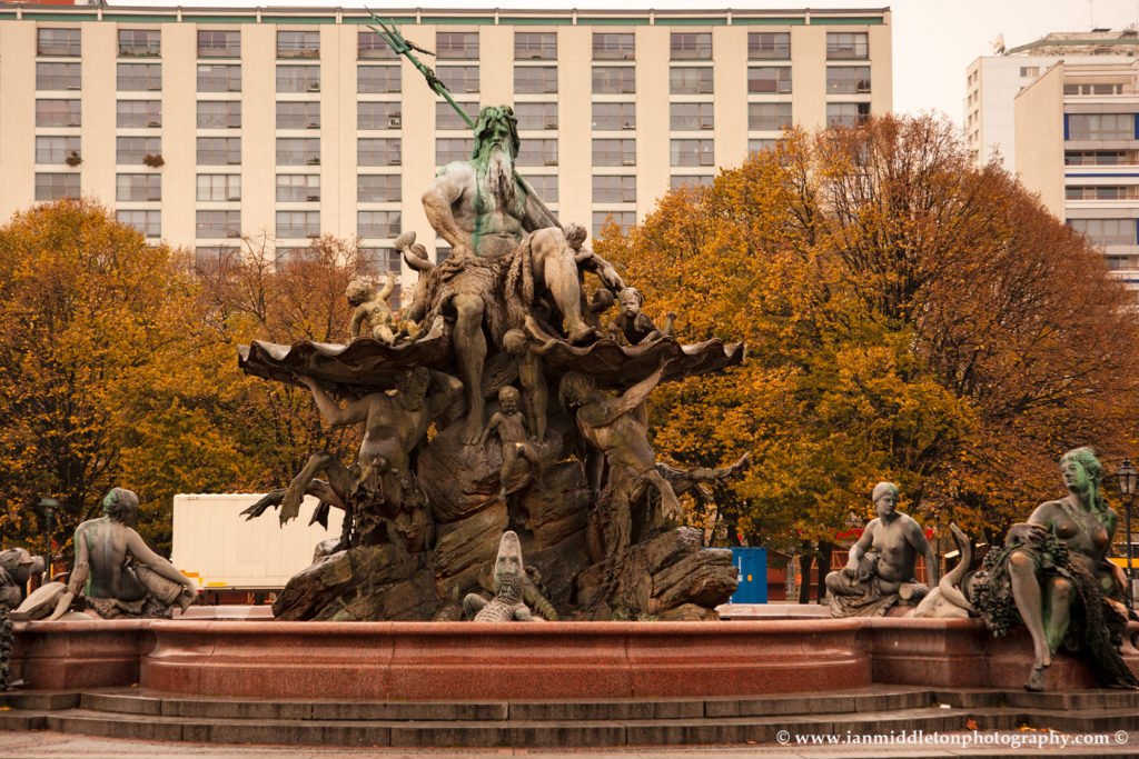 Neptune fountain, east of the centre, Berlin, Germany
