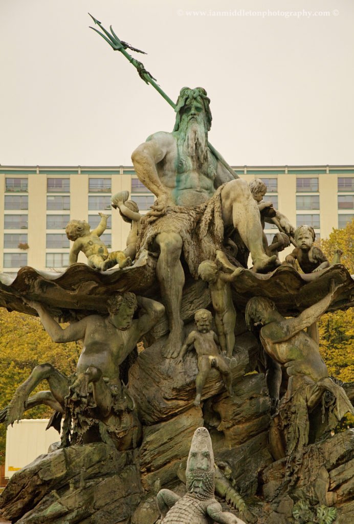 Neptune fountain, east of the centre, Berlin, Germany